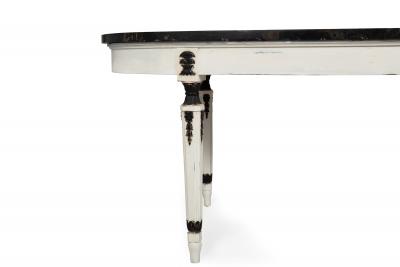Napoleon III Ovular Dining Table with Nero Portoro Marble Top