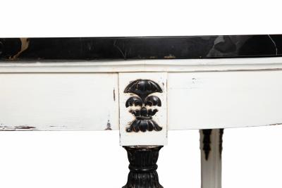 Napoleon III Ovular Dining Table with Nero Portoro Marble Top