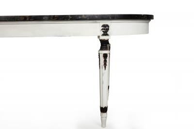 Napoleon III Ovular Dining Table with Nero Portoro Marble Top