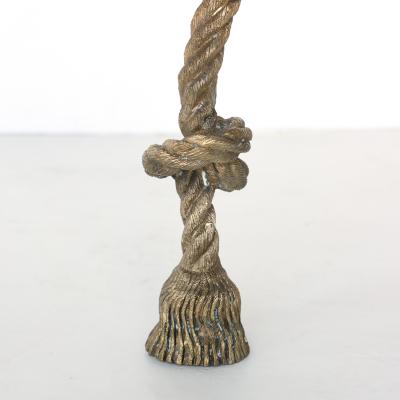 Napoleon III Solid Brass Knotted Rope Occasional Table Circa 1885