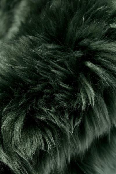 Napoleon III Style Chairs in Emerald Sheepskin on Gilt Rope Tassel Frames