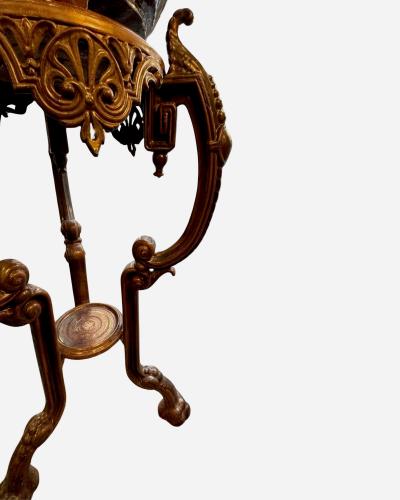 Napoleon III enamelled cast iron planter Japanese decor France circa 1880