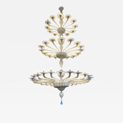 Napoleone Martinuzzi Majestic Rationalist Murano Glass Chandelier by Napoleone Martinuzzi 1930