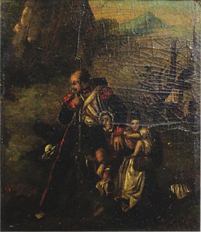Napoleonic Scene Oil on Board