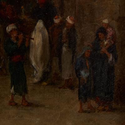 Narcisse Berch re Cairo Wedding Procession an Orientalist Painting by Narcisse Berch re