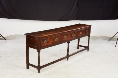 Narrow 18th c Well Patinated English Oak Sideboard