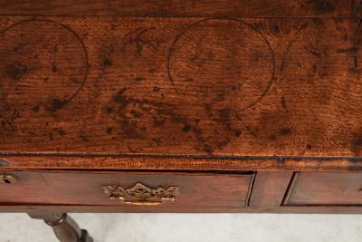 Narrow 18th c Well Patinated English Oak Sideboard