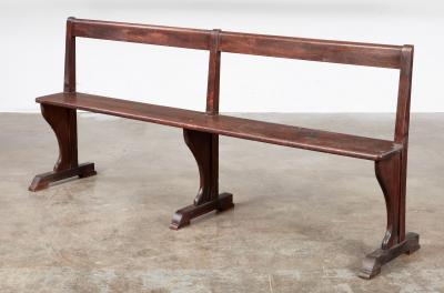 Narrow Oak Hall Bench