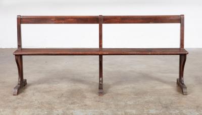 Narrow Oak Hall Bench