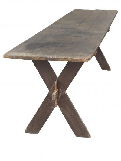 Narrow Sawbuck Table