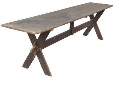 Narrow Sawbuck Table