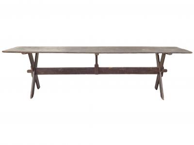 Narrow Sawbuck Table