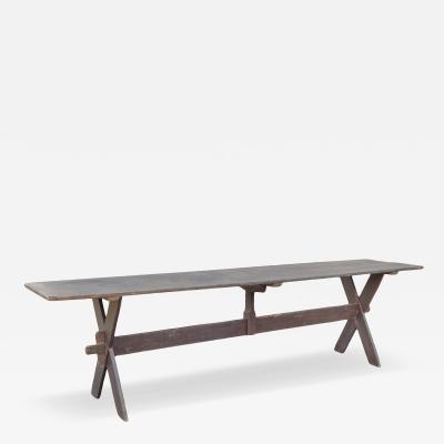 Narrow Sawbuck Table