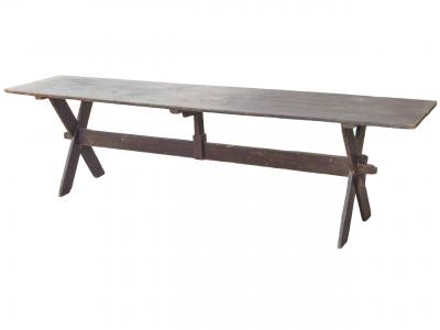 Narrow Sawbuck Table