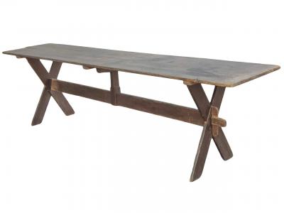 Narrow Sawbuck Table