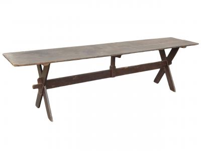 Narrow Sawbuck Table