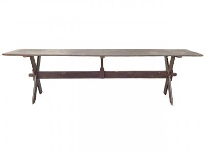 Narrow Sawbuck Table