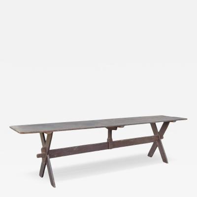 Narrow Sawbuck Table