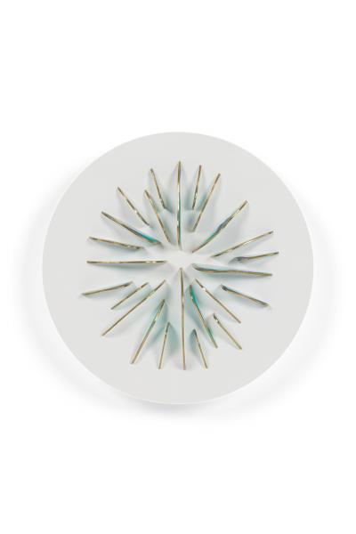 Natale Adgnot Mixed Media Wall Sculpture Titled Mumyoi Lamellae 