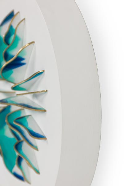 Natale Adgnot Mixed Media Wall Sculpture Titled Mumyoi Lamellae 