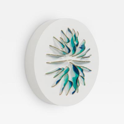 Natale Adgnot Mixed Media Wall Sculpture Titled Mumyoi Lamellae 