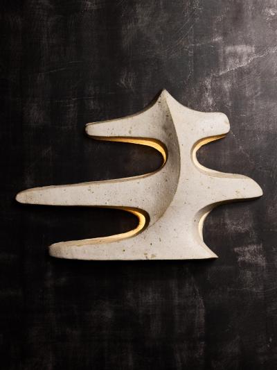 Natasha Dakhli Pair of Sculptural Ceramic Wall Sconces by Natasha Dakhli Signed