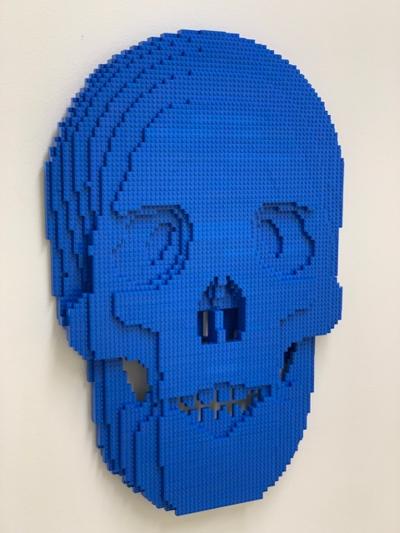 Nathan Sawaya Blue Skull Nathan Sawaya
