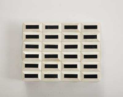 Natural Black 3D Bone Box 12x9