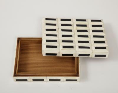 Natural Black 3D Bone Box 12x9