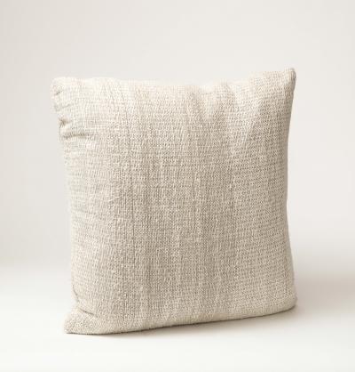 Natural Cream Woven 21 Square Pillow Two Available