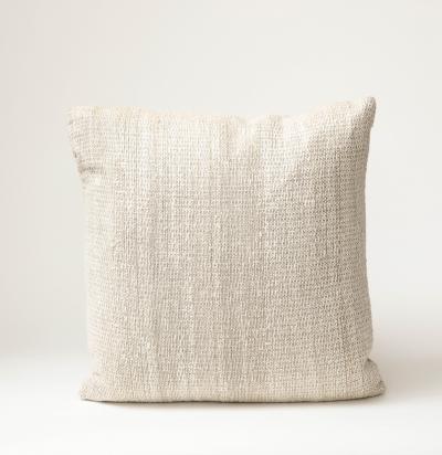 Natural Cream Woven 21 Square Pillow Two Available
