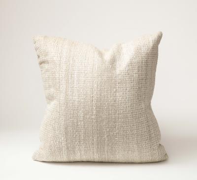 Natural Cream Woven 21 Square Pillow Two Available