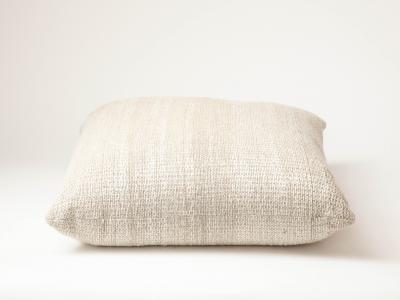 Natural Cream Woven 21 Square Pillow Two Available