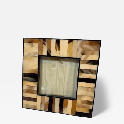 Natural Horn Mosaic Inlay Square Photo Frame Medium