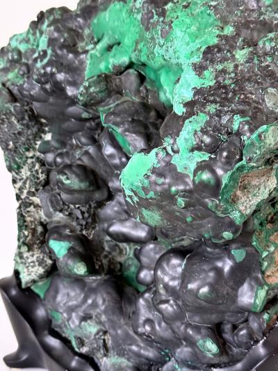 Natural Malachite Rock on Display Stand as Chinese Scholar Stone