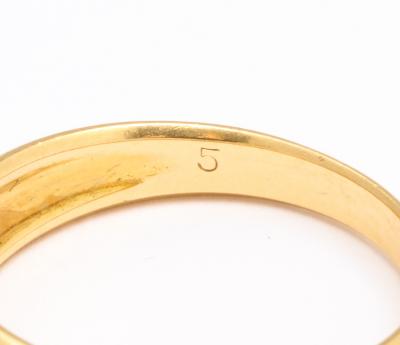 Natural Ruby and Diamond Gold Gypsy Ring