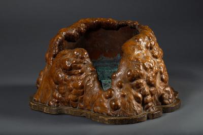 Natural Wood Copper Lined Hibachi