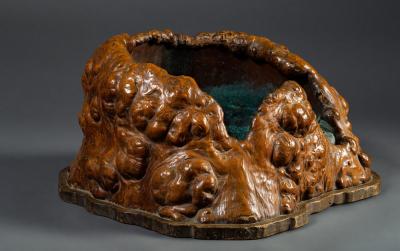 Natural Wood Copper Lined Hibachi