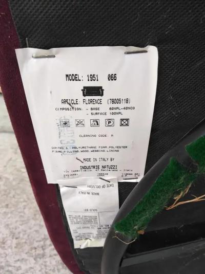 Natuzzi Salotti Natuzzi Italian Upholstered Barrel Back Swivel chair