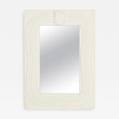 Nautical Lacquered Maritime Mirror Braided Knotted Rope