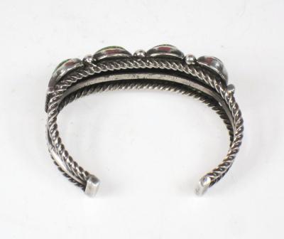 Navajo cuff bracelet with King Manassa turquoise