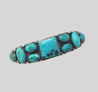 Navajo style multi stone bracelet by Jock Fabour