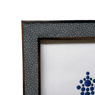 Navy Blue Shagreen Photo Frame