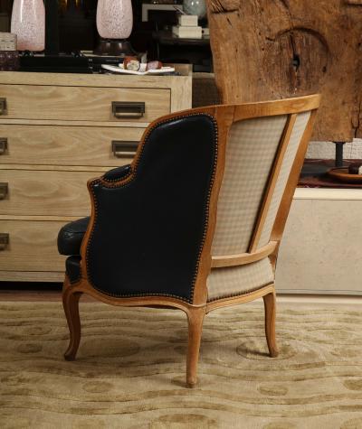 Navy Leather Duchesse