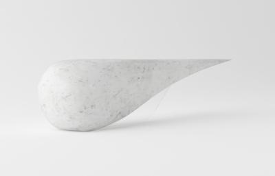 Neal Aronowitz Pneuma Table In Polished Concrete by Neal Aronowitz