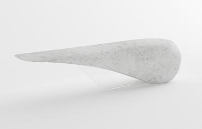 Neal Aronowitz Pneuma Table In Polished Concrete by Neal Aronowitz