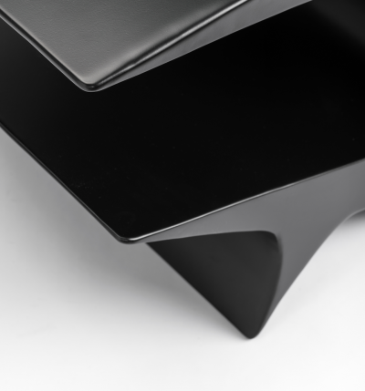 Neal Aronowitz Star Axis Side Table in Black Powder Coated Aluminum
