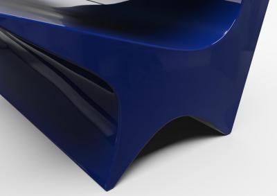 Neal Aronowitz Star Axis Side Table in Blue Aluminum by Neal Aronowitz