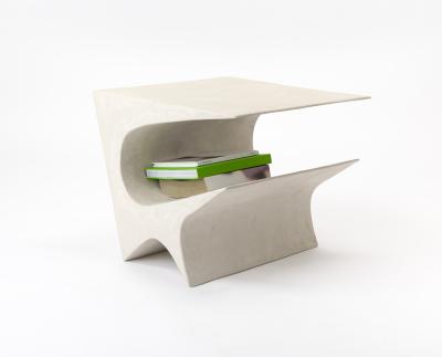 Neal Aronowitz Star Axis Side Table in Polished Concrete by Neal Aronowitz