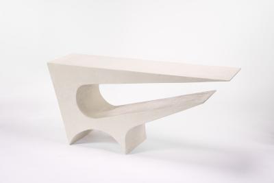 Neal Aronowitz Star Axis Side Table in Polished Concrete by Neal Aronowitz
